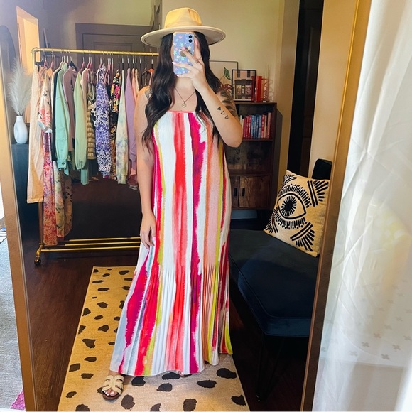 BB DAKOTA Colorful Pleated Sleeveless Maxi Dress - Picture 8 of 10